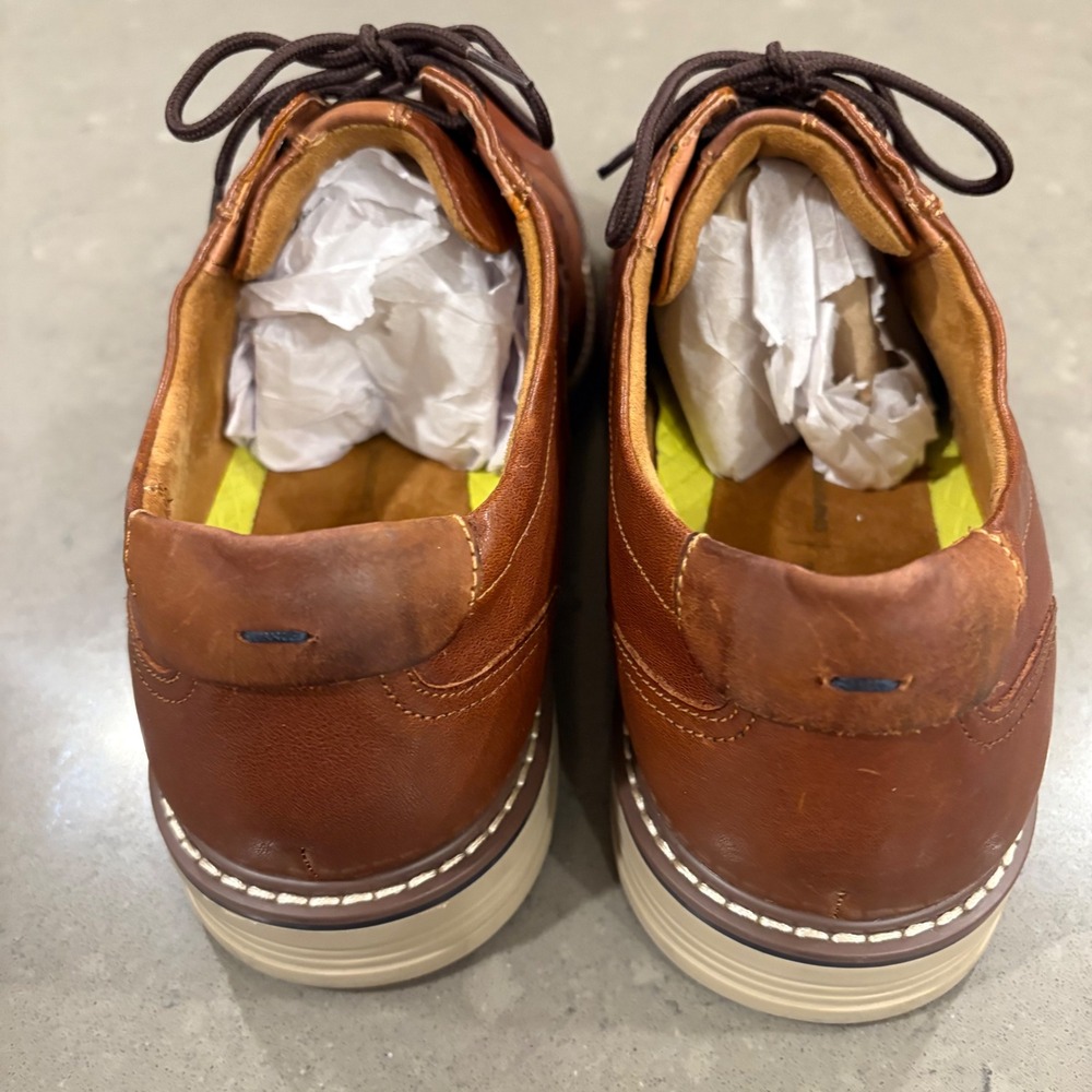 Florsheim Norwalk Cap Toe‎ Oxford Men 13W Leather Dress Shoe Cognac   Comfort - Picture 7 of 14